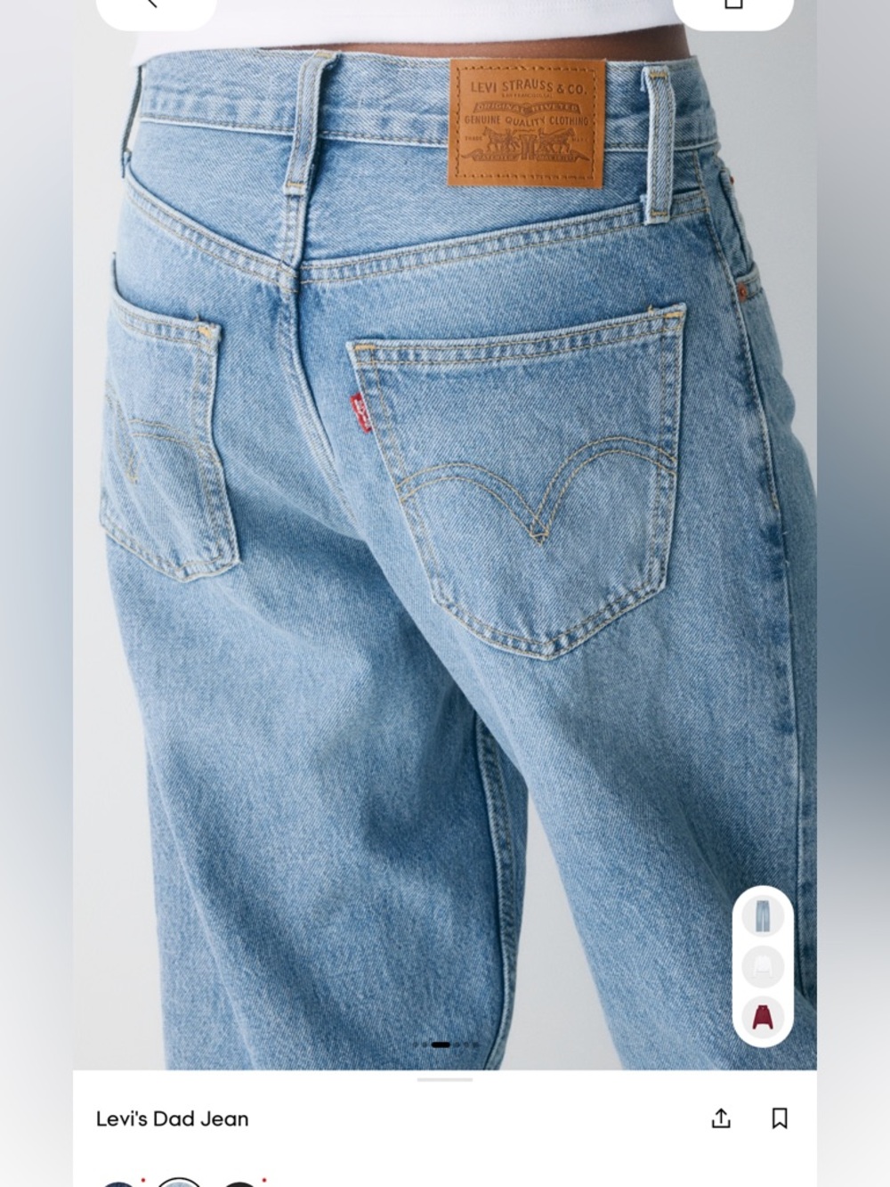 NMT. Levi's Light Blue Dad Jeans - Classic Straight Fit - Picture 2 of 6